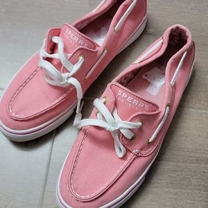 Sperry pink boat shoe top sider size8